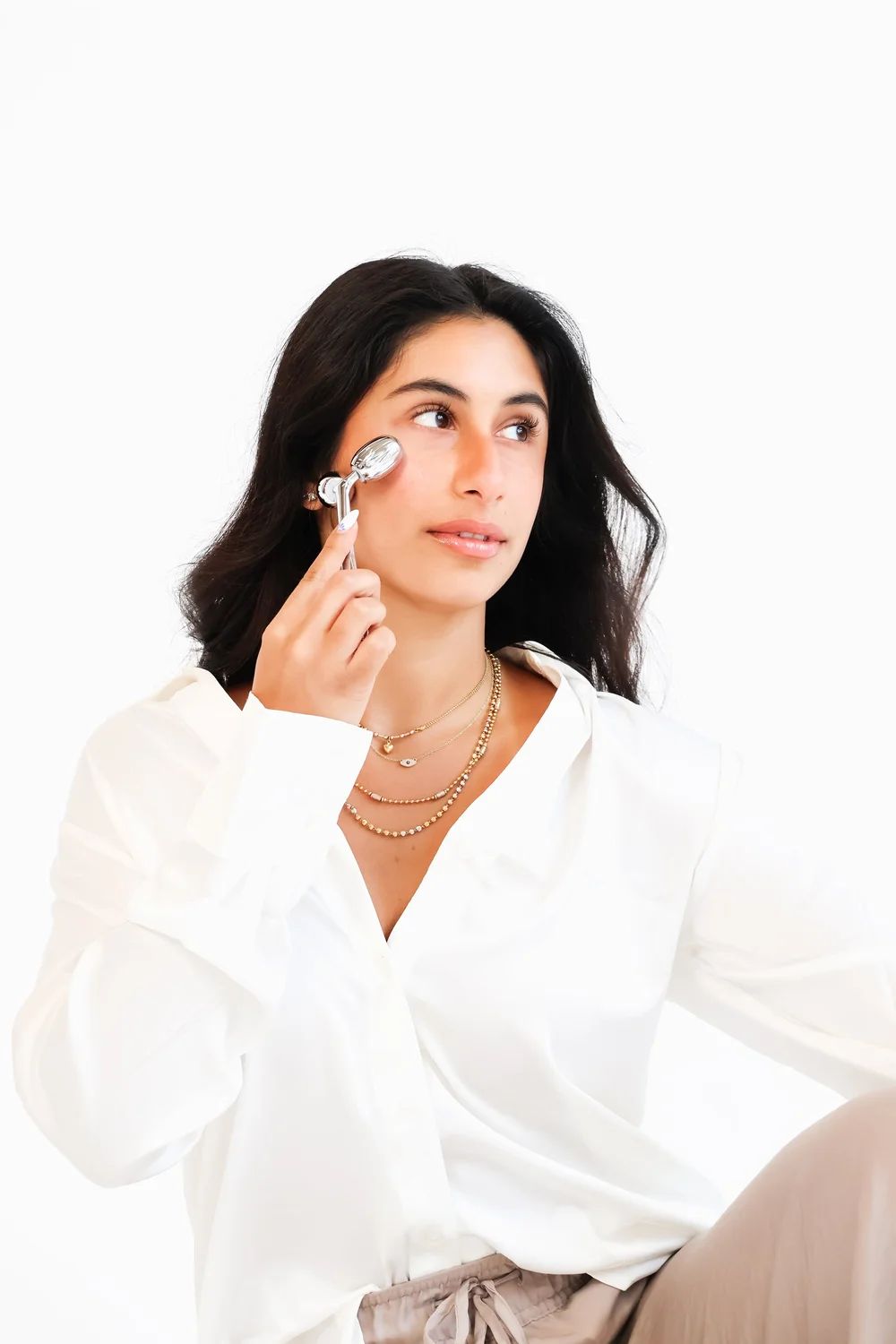 A guest enjoying a facial treatment at Enerjia