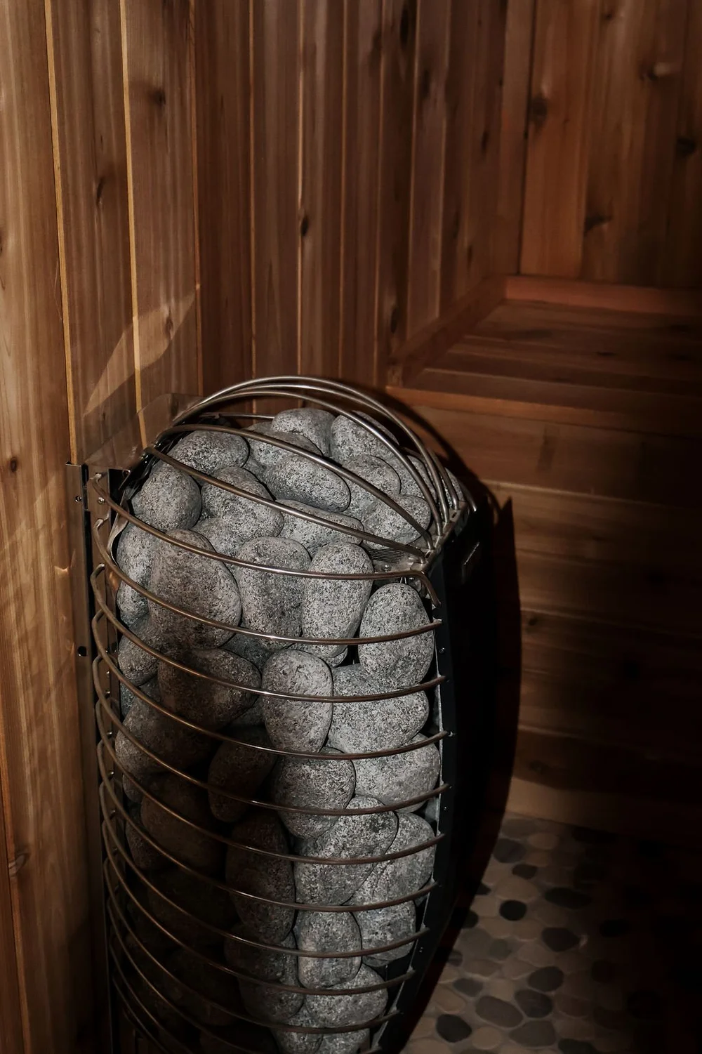 The cedar sauna at Enerjia